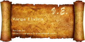 Varga Elvira névjegykártya
