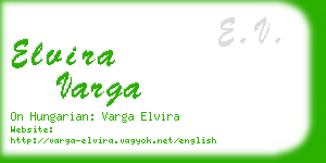elvira varga business card